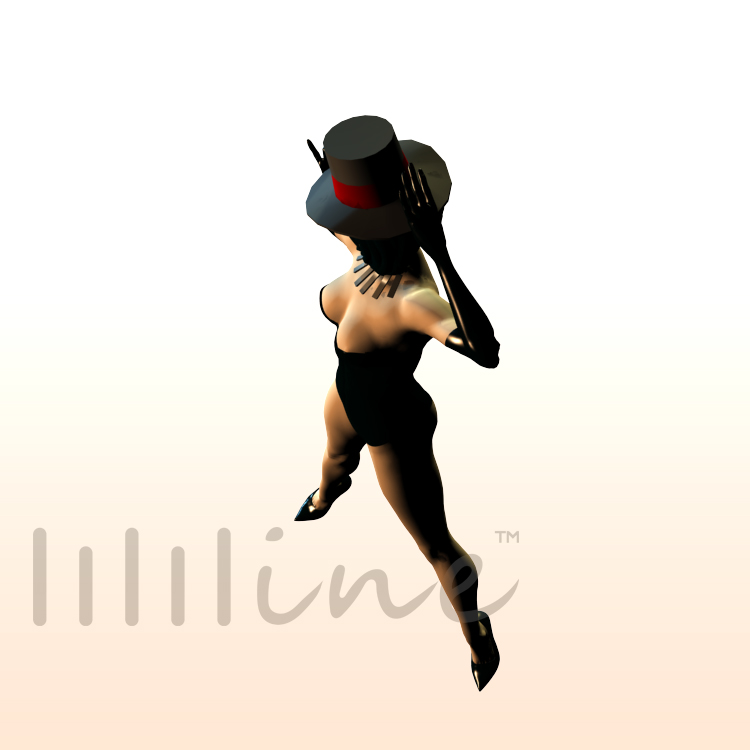 Szexi női táncos 3D-s modell